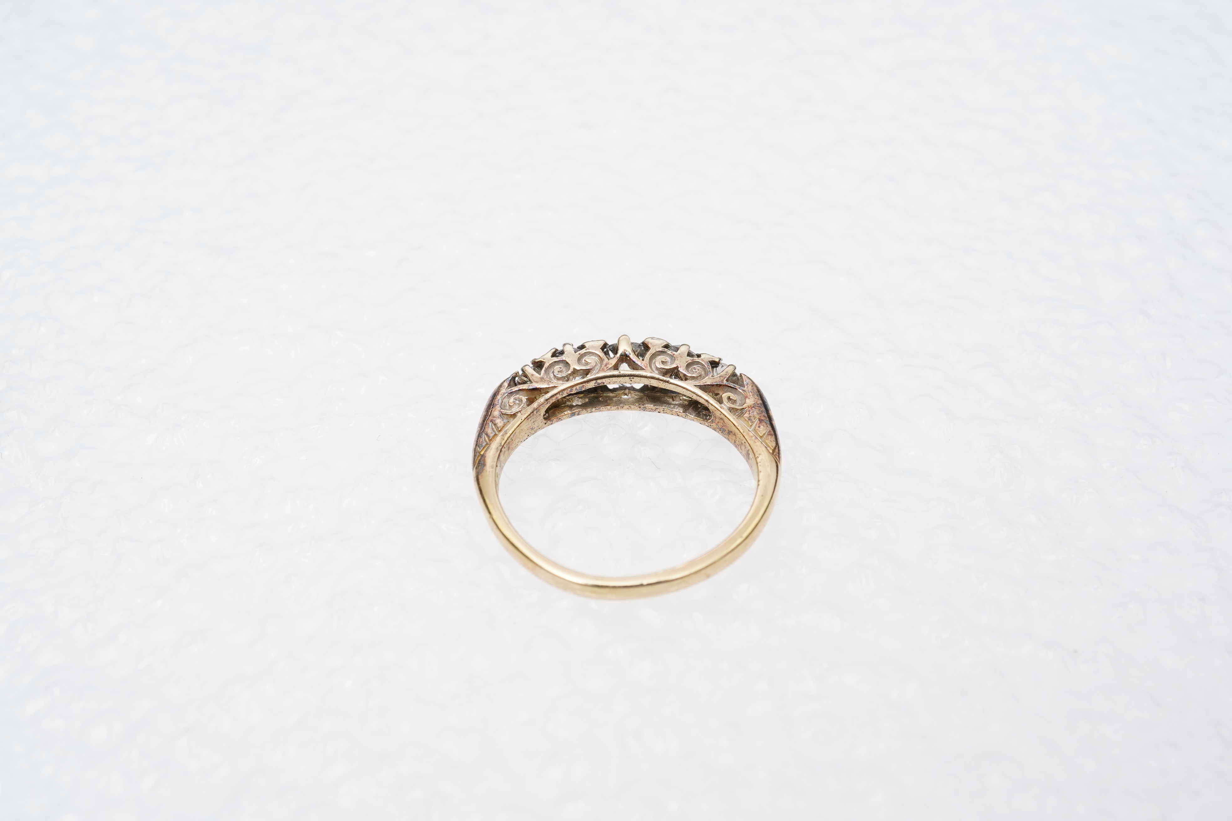 A five-stone diamond ring, late 19th century